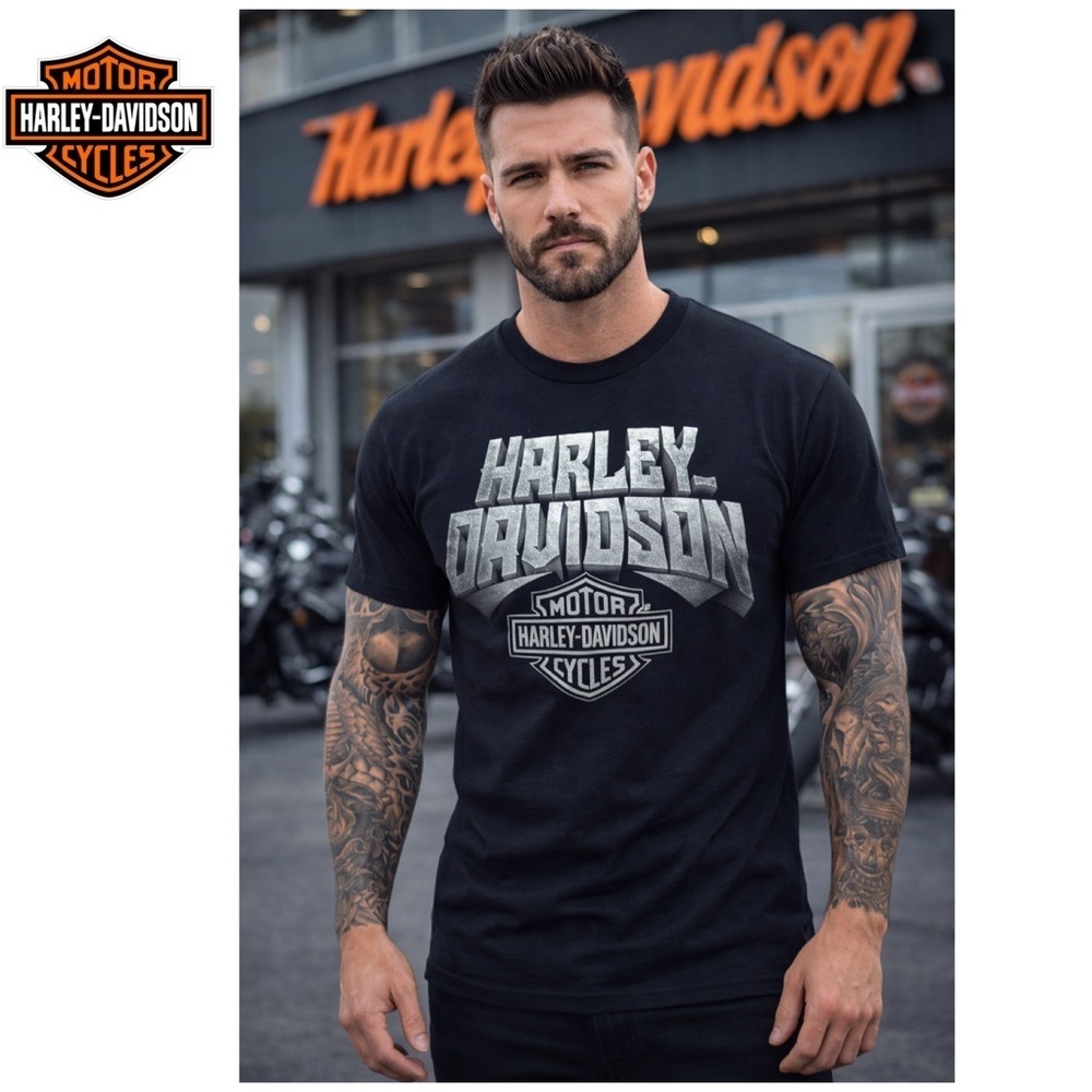 Harley-Davidson Men's Black Graphic Tee
